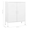 vidaXL Storage Cabinet White 31.5"x13.8"x40" Steel view 2