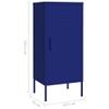 vidaXL Storage Cabinet Navy Blue 16.7"x13.8"x40" Steel view 3