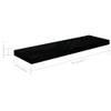 vidaXL Set of 2 Floating Wall Shelves - High Gloss Black Finished, Honeycomb MDF Metal Frame, Invisible Mounting, 31.5"x9.3"x1.5", Modern Home Decor view 3