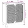 vidaXL ic Brown Storage Cabinet - Strong Metal and MDF Construction, Double Mesh Doors, Easy to Clean, Ample Space for Books, DVDs and More, Ideal for Living Room or Bedroom view 3