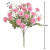 HXSCOO Pink Artificial Flowers Bridal Bouquet in vase on Wedding Table Autumn Decoration Autumn Silk Flower Rose Carnation Fake Plant (Color : Light Brown) view 4