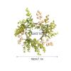MISNODE 4 Pack Christmas Candle Rings, Artificial Eucalyptus Candle Holder Rings Wreath with Gold Berries, Mini Votive Pillar Candle Holder Candle Garland for Xmas Wedding Party Table Home Decor view 3