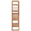 vidaXL Solid Teak Wood Shelving Unit 23.6"x11.8"x47.2"  Adjustable Shelves - Colonial Style - Indoor Storage - Ideal for Home & Office Use - Brown' view 4