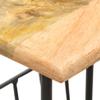 vidaXL Multifunctional Magazine Rack and Side Table - Solid Mango Wood and Steel Design - Storage for Magazines and Other Items - 15.7"x11.8"x19.7" view 3