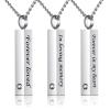 SHEIL 3ps Long Strip Cremation Ashes Memorial Jewelry Charm's Men and Women Keepsake Urn Necklace Can Hold Ashes Pendant,2 view 1