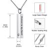 SHEIL 3ps Long Strip Cremation Ashes Memorial Jewelry Charm's Men and Women Keepsake Urn Necklace Can Hold Ashes Pendant,2 view 2