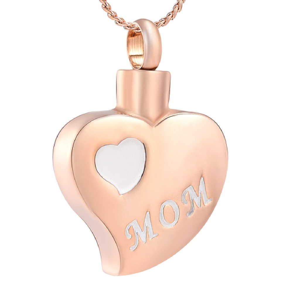 BIAIHQIE Cremation Jewelry for Ashes for Human Memorial Gifts for Loss Love Mom Keepsake Urns Pendant Necklace