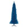 Vickerman 6.5' x 27" Flocked Turquoise Fir Artificial Unlit Pencil Christmas Tree. view 1