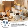 6 Pcs Snack Bag Sealing Clips with Plastic Pour Spouts, Reusable Food Storage Bag Clips for Kitchen Organization and Moisture Protection view 4