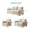 LUMISOL 82" Modern 3-Seater Sofa with Rolled Arms, Tufted Upholstered Couch with Wood Legs and Nailhead Trim for Living Room, Apartment view 3