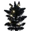 Vickerman 9' x 47" Flocked Black Fir Slim Christmas Tree, Warm White LED Mini Lights. view 2