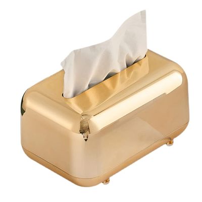 Golden Tissue Holder Home Decor Silver Tissue Box Living Room Desktop Decorative Tissue Boxes Removable Kitchen (Color : Gold)