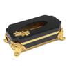 Alloy household tissue box living room European-style ornaments coffee table drawing paper box hotel (Color : Black) view 1