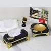 Alloy household tissue box living room European-style ornaments coffee table drawing paper box hotel (Color : Black) view 4