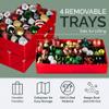 Christmas Ornament Storage Container,Box Stores Up to 96, Adjustable Dividers, Large Organizer Bin to Protect and Store Holiday Dcor view 3