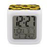 Donnapink Yellow Sunflowers Seamless On Black Mini Digital Alarm Clock, Wake Up Bedside Clock with LED Night Glowing Cube Display and Temperature Feature view 2