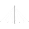 vidaXL Christmas Tree Lights with 576 LEDs, Multi-Effect Indoor and Outdoor Decoration - Cold White, 12 ft view 4