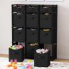 12 Cube Storage Organizer With Bins Included - Closet Storage With 12 Storage Bins - Easy To Assemble Storage Unit With Drawers - Closet Organization For Clothes, Bedroom, Nursery, & Toys (Black) view 2