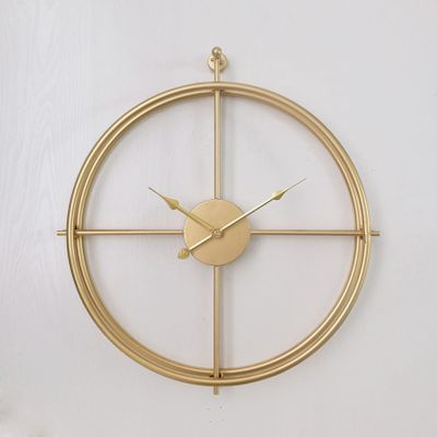 Jayiaine Wall Clock,Large Modern Decorative Wall Clock for Living Room Decor,Silent Wall Clock Non-Ticking Lightweight Clocks for Dining Room Living Room Bedroom Kitchen Sturdy 22''20'',Gold