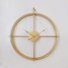 Jayiaine Wall Clock,Large Modern Decorative Wall Clock for Living Room Decor,Silent Wall Clock Non-Ticking Lightweight Clocks for Dining Room Living Room Bedroom Kitchen Sturdy 22''20'',Gold view 1