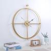 Jayiaine Wall Clock,Large Modern Decorative Wall Clock for Living Room Decor,Silent Wall Clock Non-Ticking Lightweight Clocks for Dining Room Living Room Bedroom Kitchen Sturdy 22''20'',Gold view 2