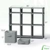 9 Cube Storage Organizer With Bins Included - Closet Storage With 9 Storage Bins - Easy To Assemble Storage Unit With Drawers - Closet Organization For Clothes, Bedroom, Nursery, & Toys (Light Grey) view 3