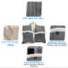 5 STAR SUPER DEALS Sherpa Shawl Scarf With Large Pockets - Warm & Reversible Cable Knit Fleece With Inner Sherpa - Blanket Shoulder Wrap - Gray view 4