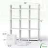 12 Cube Storage Organizer With Bins Included - Closet Storage With 12 Storage Bins - Easy To Assemble Storage Unit With Drawers - Closet Organization For Clothes, Bedroom, Nursery, & Toys (White-Grey) view 3