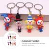 ibasenice 8pcs Clown Keychains Cute Cartoon Pendant for Bags Multi-functional Decorative Accessories for Boys and Girls and Adults for view 2