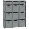 12 Cube Storage Organizer With Bins Included - Closet Storage With 12 Storage Bins - Easy To Assemble Storage Unit With Drawers - Closet Organization For Clothes, Bedroom, Nursery, & Toys (Grey) view 1