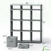 12 Cube Storage Organizer With Bins Included - Closet Storage With 12 Storage Bins - Easy To Assemble Storage Unit With Drawers - Closet Organization For Clothes, Bedroom, Nursery, & Toys (Grey) view 3