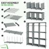 12 Cube Storage Organizer With Bins Included - Closet Storage With 12 Storage Bins - Easy To Assemble Storage Unit With Drawers - Closet Organization For Clothes, Bedroom, Nursery, & Toys (Grey) view 4