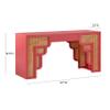 Tov Furniture Suzie Rattan Executive Desk (Coral Pink) view 3