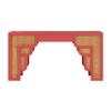 Tov Furniture Suzie Rattan Executive Desk (Coral Pink) view 4