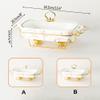 XQKXHZ Ceramics Chafing Dish Buffet Set, Marble Finish Chafing Dish, Rectangular Chafers for Buffet/Weddings/Parties/Banquets/Catering Events,White,B view 4