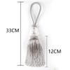 1Pc Tassels Fringe Silk Tassel Trim Garment Decoration Hanging Rope Key Tassel for DIY Curtain Accessories,Silver,2pcs view 2