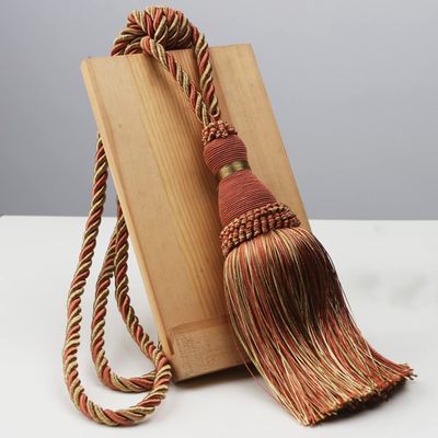 1PC Polyester Tassel Tiebacks Curtain Holder Handmade Tassel for Decoration Rope Curtain Hanging Balls for Livingroom Accessori,Orange,4pcs