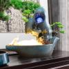 moisture Tabletop Fountain Desktop Water Fountains - Indoor Waterfall Desktop Fountain Micro Landscape Circulating Water Fountain Indoor Fountain (Color : A) view 3