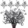 Geosar 24 Pieces Christmas Glitter Berries Stems 10 Inch Christmas Berry Picks Artificial Glittered Berries Ornaments Floral Stems for Xmas Tree,Home Wreath,Party Decoration(Silver) view 1