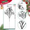 Geosar 24 Pieces Christmas Glitter Berries Stems 10 Inch Christmas Berry Picks Artificial Glittered Berries Ornaments Floral Stems for Xmas Tree,Home Wreath,Party Decoration(Silver) view 2