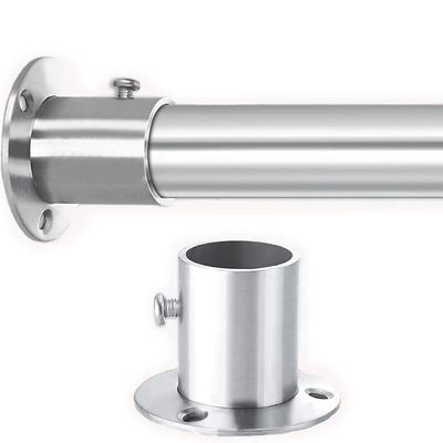 39"Closet Rod, (1-1/4") Dia32mm.304 stainless steel heavy duty Closet Rod,with 2 flange sockets closet rods(39inch,1 Rod)