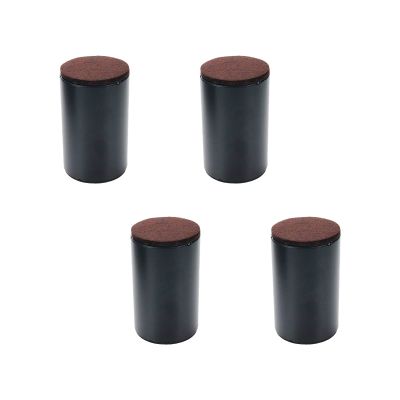 Tsnamay 4" Self Adhesive Bed and Furniture Risers,Steel Bed Risers to Heavy Furniture or Beds Self-Adhesive Chair Table Riser,Round Black
