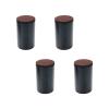 Tsnamay 4" Self Adhesive Bed and Furniture Risers,Steel Bed Risers to Heavy Furniture or Beds Self-Adhesive Chair Table Riser,Round Black view 1