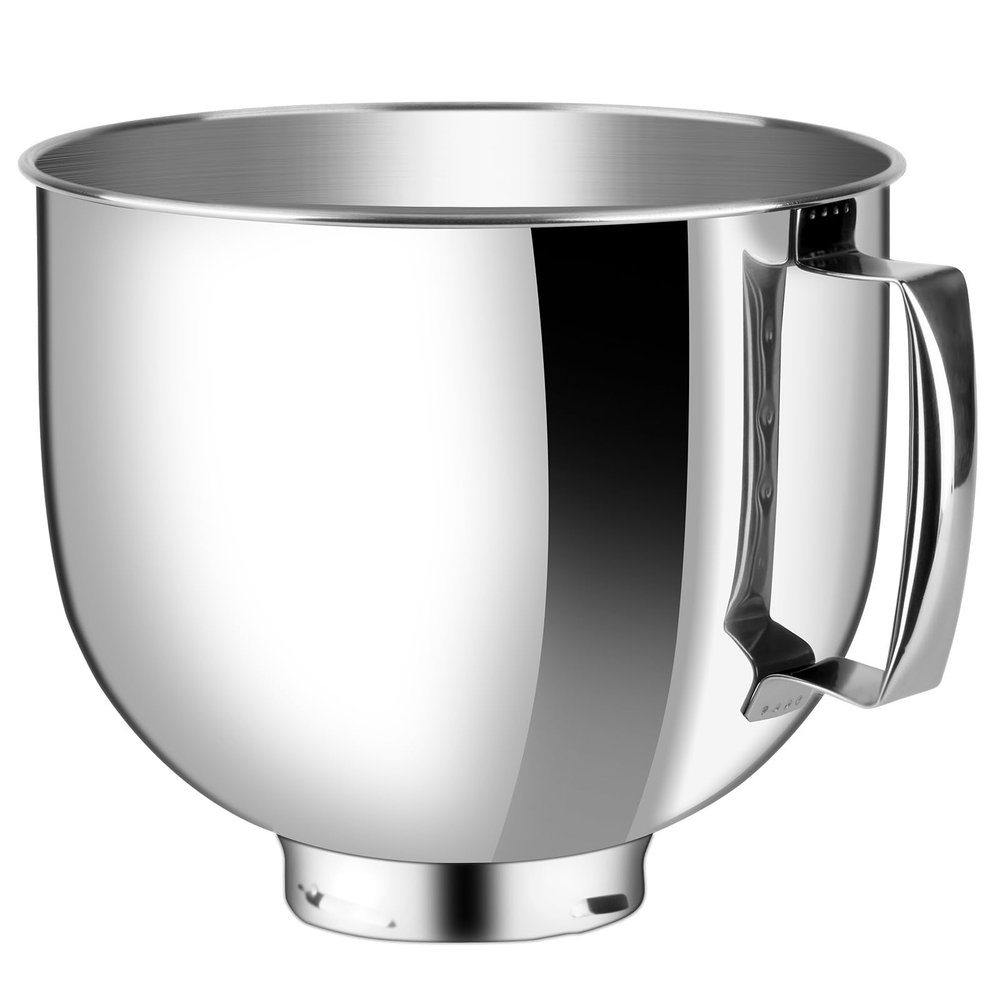 5 QT Stainless Steel Bowl,Compatible with Kitchenaid Artisan&Classic Series Silver,Polished