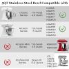 5 QT Stainless Steel Bowl,Compatible with Kitchenaid Artisan&Classic Series Silver,Polished view 2