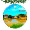 Vietnam Thnh ph Hi an Christmas Ornament 2022 Hanging Xmas Tree Pendant Decoration Double Sided Ceramic Souvenir Travel Gift 2.8 Inch view 1