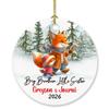 Baby Foxes Ornament for Kids, Personalized Fox Sibling Ornaments Christmas 2026, Big Brother & Little Sister Fox Ornament Gift for Sibling, Custom Names Big Brother Little Sister Fox Ornament Xmas view 1
