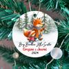 Baby Foxes Ornament for Kids, Personalized Fox Sibling Ornaments Christmas 2026, Big Brother & Little Sister Fox Ornament Gift for Sibling, Custom Names Big Brother Little Sister Fox Ornament Xmas view 4