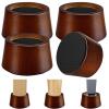 KOIKEY Furniture Raisers Bed Risers - 2 Inch Wooden Circle Heavy Duty Furniture Height Extenders Lifts for Sofa Couch Desk Chair Table Base Raising Space, Convenient Store and Cleaning, Pack of 4 view 1