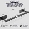 WZKALY Paper Towel Holder Under Cabinet, Self Adhesive or Wall Mounted SUS304 Stainless Steel Paper Towel Holder for Kitchen, Bathroom, Farmhouse, Barbecue and Laundry (Matte Black) view 2
